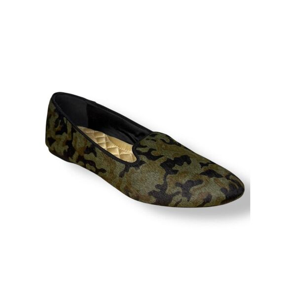 Birdies Shoes - Birdies Women’s 7‎ Blackbird Starling Camo Calf Hair Slip On Loafer Flats